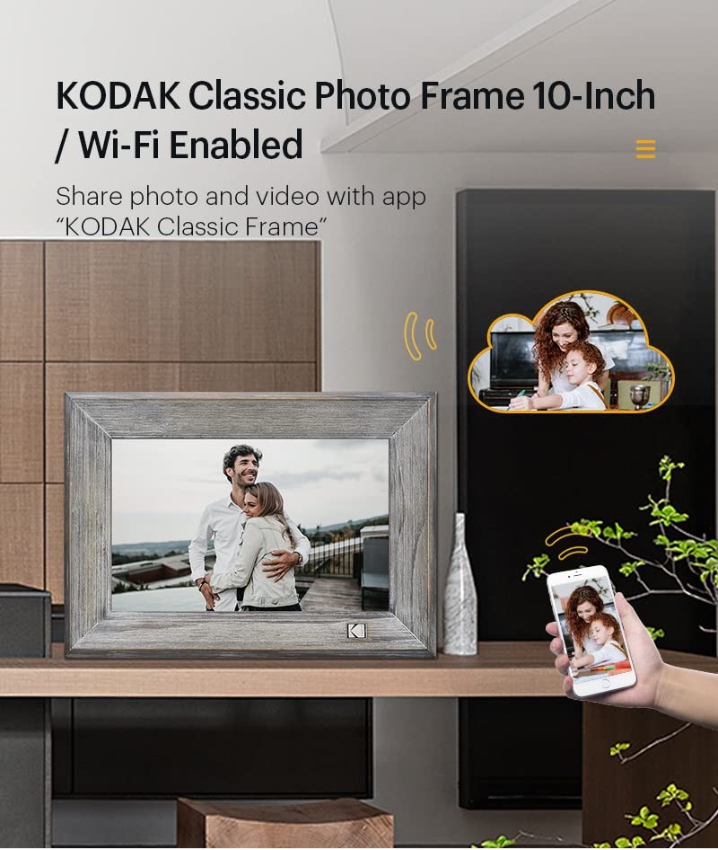 KODAK RCF-1013W Digital Photo Frame WiFi 10 Inch IPS Touchscreen
